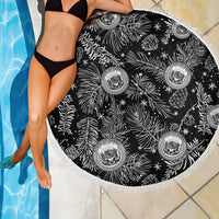 Hawaii Christmas Beach Blanket Tropical Style With Coat Of Arms - Wonder Print Shop