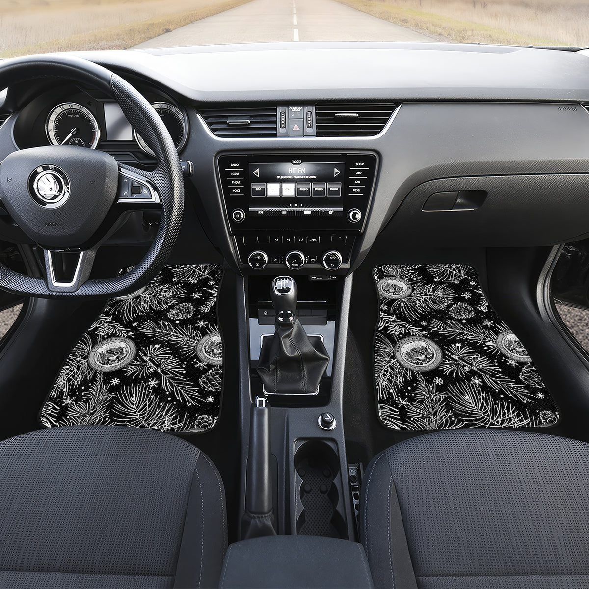 Hawaii Christmas Car Mats Tropical Style With Coat Of Arms - Wonder Print Shop