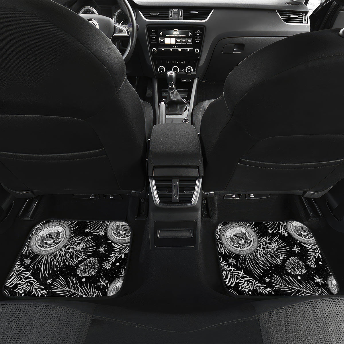 Hawaii Christmas Car Mats Tropical Style With Coat Of Arms - Wonder Print Shop