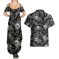 Hawaii Christmas Couples Matching Summer Maxi Dress and Hawaiian Shirt Tropical Style With Coat Of Arms - Wonder Print Shop