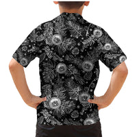 Hawaii Christmas Family Matching Mermaid Dress and Hawaiian Shirt Tropical Style With Coat Of Arms - Wonder Print Shop