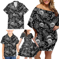 Hawaii Christmas Family Matching Off Shoulder Short Dress and Hawaiian Shirt Tropical Style With Coat Of Arms - Wonder Print Shop