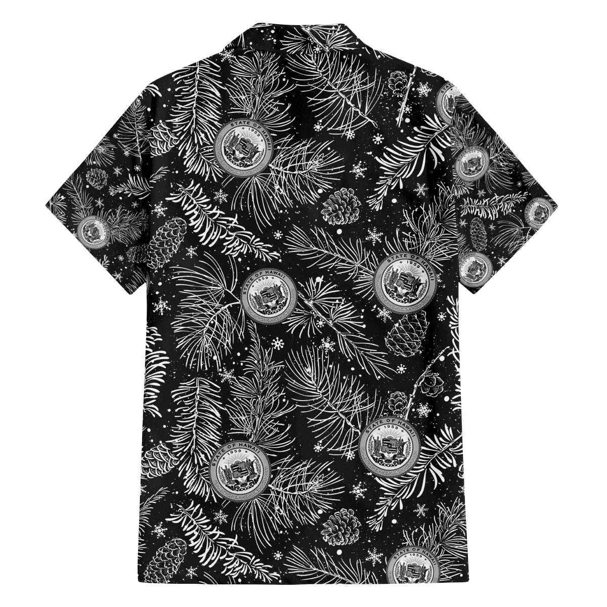 Hawaii Christmas Family Matching Summer Maxi Dress and Hawaiian Shirt Tropical Style With Coat Of Arms - Wonder Print Shop