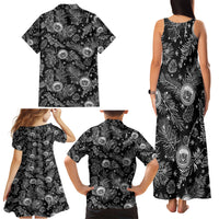 Hawaii Christmas Family Matching Tank Maxi Dress and Hawaiian Shirt Tropical Style With Coat Of Arms - Wonder Print Shop