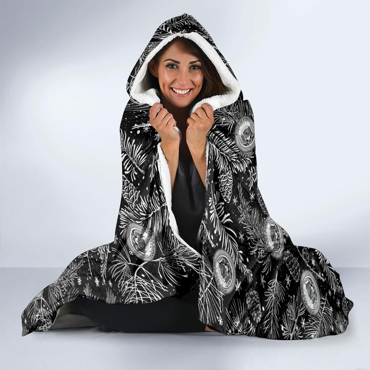 hawaii-christmas-hooded-blanket-tropical-style-with-coat-of-arms