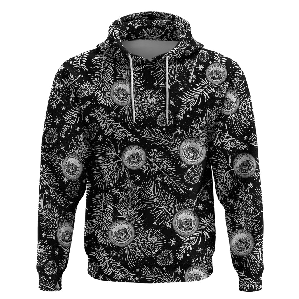 Hawaii Christmas Hoodie Tropical Style With Coat Of Arms - Wonder Print Shop