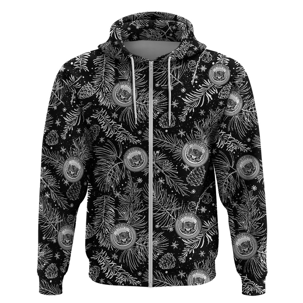 Hawaii Christmas Hoodie Tropical Style With Coat Of Arms - Wonder Print Shop