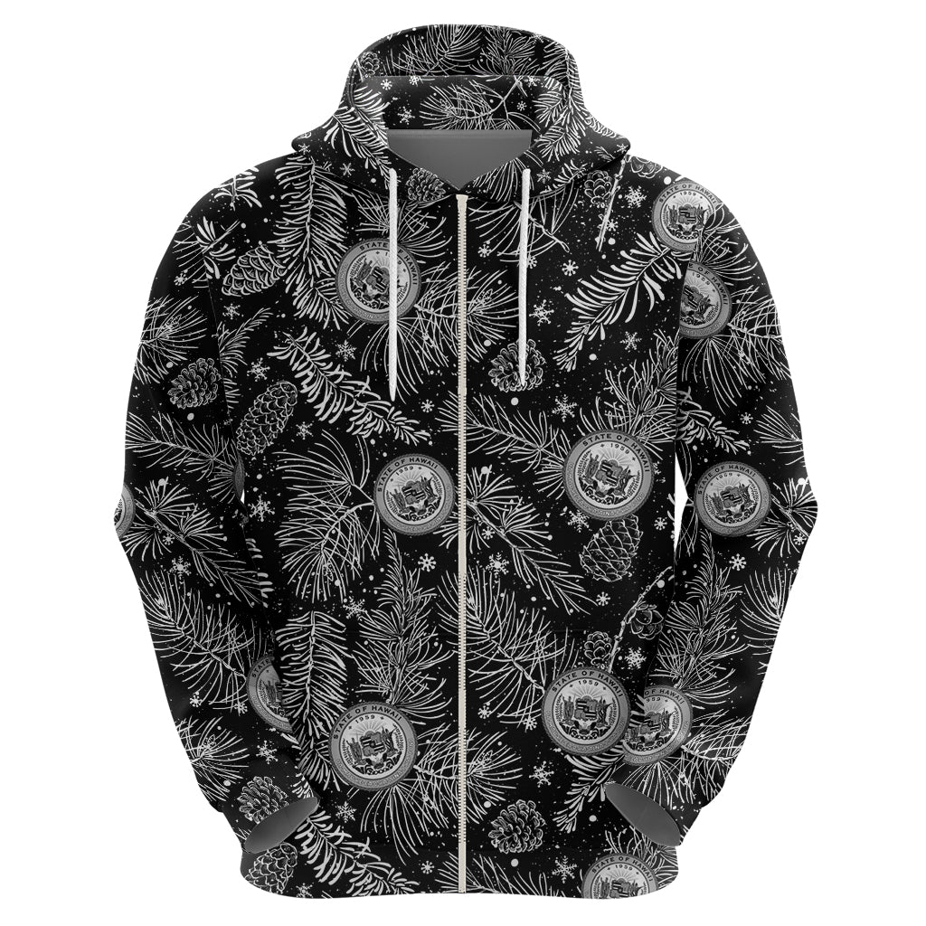 Hawaii Christmas Hoodie Tropical Style With Coat Of Arms - Wonder Print Shop