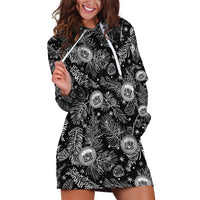Hawaii Christmas Hoodie Dress Tropical Style With Coat Of Arms - Wonder Print Shop