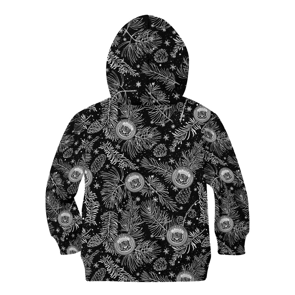 Hawaii Christmas Kid Hoodie Tropical Style With Coat Of Arms - Wonder Print Shop
