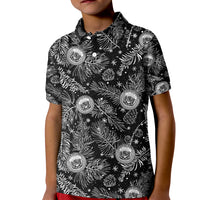 Hawaii Christmas Kid Polo Shirt Tropical Style With Coat Of Arms - Wonder Print Shop