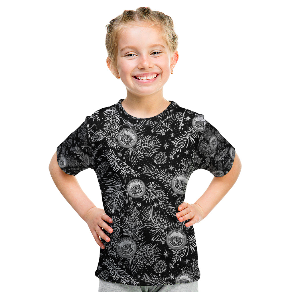 Hawaii Christmas Kid T Shirt Tropical Style With Coat Of Arms - Wonder Print Shop