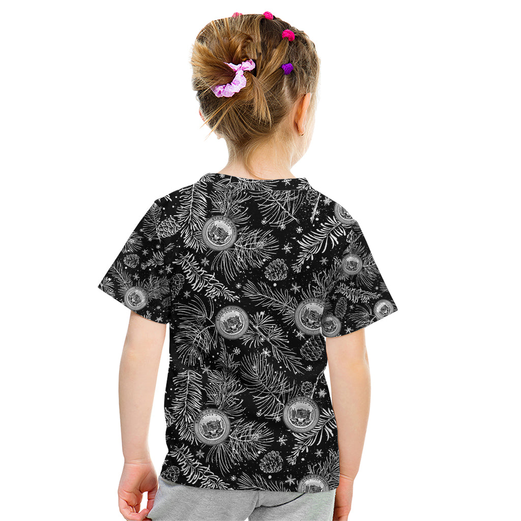 Hawaii Christmas Kid T Shirt Tropical Style With Coat Of Arms - Wonder Print Shop