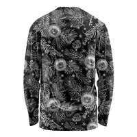 Hawaii Christmas Long Sleeve Shirt Tropical Style With Coat Of Arms - Wonder Print Shop