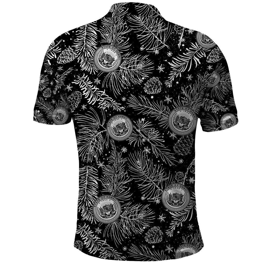 Hawaii Christmas Polo Shirt Tropical Style With Coat Of Arms - Wonder Print Shop