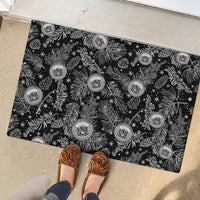 Hawaii Christmas Rubber Doormat Tropical Style With Coat Of Arms - Wonder Print Shop