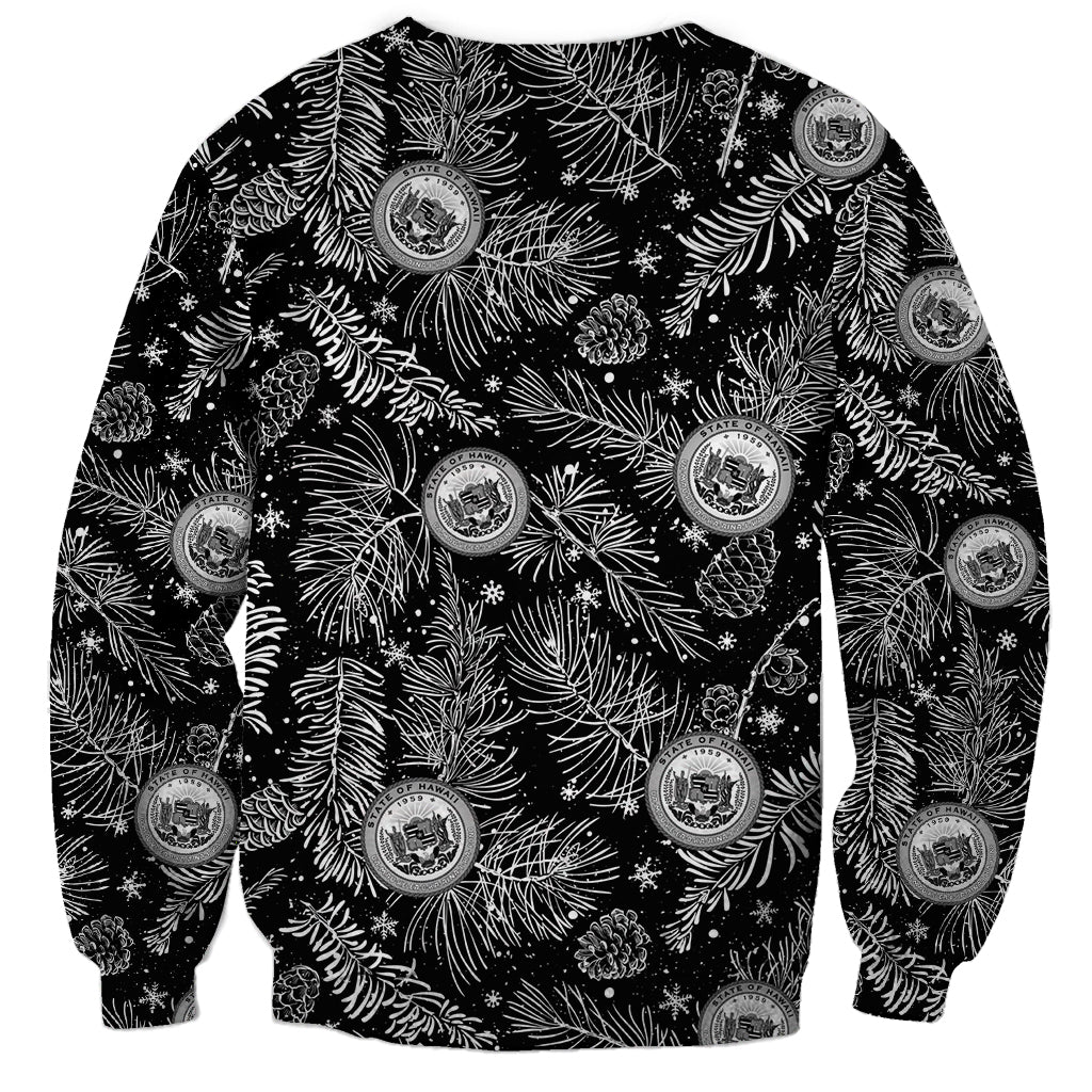 Hawaii Christmas Sweatshirt Tropical Style With Coat Of Arms - Wonder Print Shop