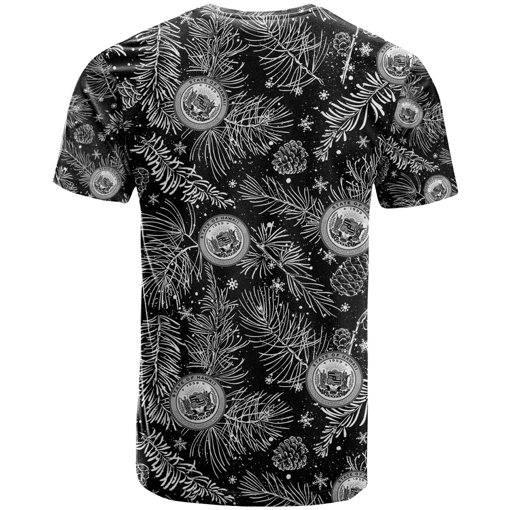 Hawaii Christmas T Shirt Tropical Style With Coat Of Arms - Wonder Print Shop