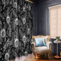 Hawaii Christmas Window Curtain Tropical Style With Coat Of Arms - Wonder Print Shop