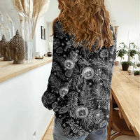 Hawaii Christmas Women Casual Shirt Tropical Style With Coat Of Arms - Wonder Print Shop