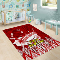 Personalised Tonga King Tupou I Day Area Rug Tongan Ngatu Pattern With Crown - Wonder Print Shop