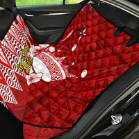 Personalised Tonga King Tupou I Day Back Car Seat Cover Tongan Ngatu Pattern With Crown - Wonder Print Shop