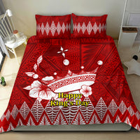 Personalised Tonga King Tupou I Day Bedding Set Tongan Ngatu Pattern With Crown - Wonder Print Shop