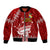 Personalised Tonga King Tupou I Day Bomber Jacket Tongan Ngatu Pattern With Crown - Wonder Print Shop