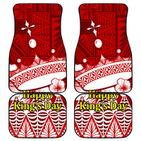 Personalised Tonga King Tupou I Day Car Mats Tongan Ngatu Pattern With Crown - Wonder Print Shop
