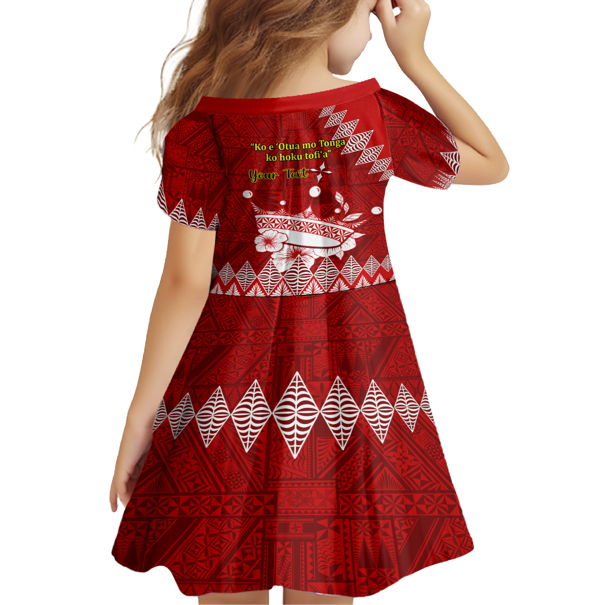 Personalised Tonga King Tupou I Day Family Matching Long Sleeve Bodycon Dress and Hawaiian Shirt Tongan Ngatu Pattern With Crown - Wonder Print Shop