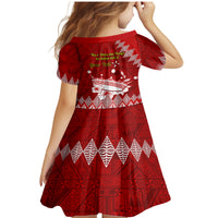 Personalised Tonga King Tupou I Day Family Matching Mermaid Dress and Hawaiian Shirt Tongan Ngatu Pattern With Crown - Wonder Print Shop