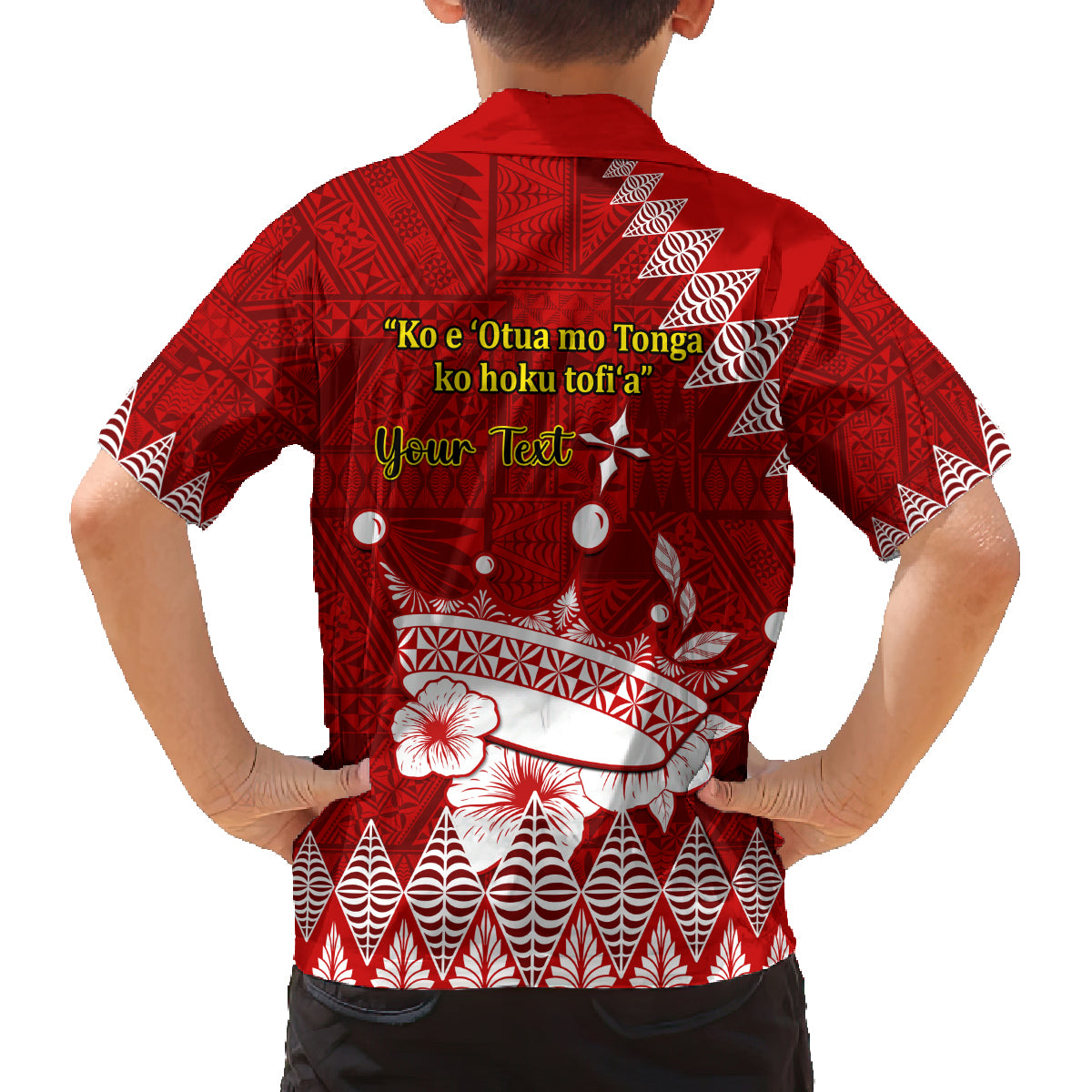 Personalised Tonga King Tupou I Day Family Matching Puletasi Dress and Hawaiian Shirt Tongan Ngatu Pattern With Crown - Wonder Print Shop