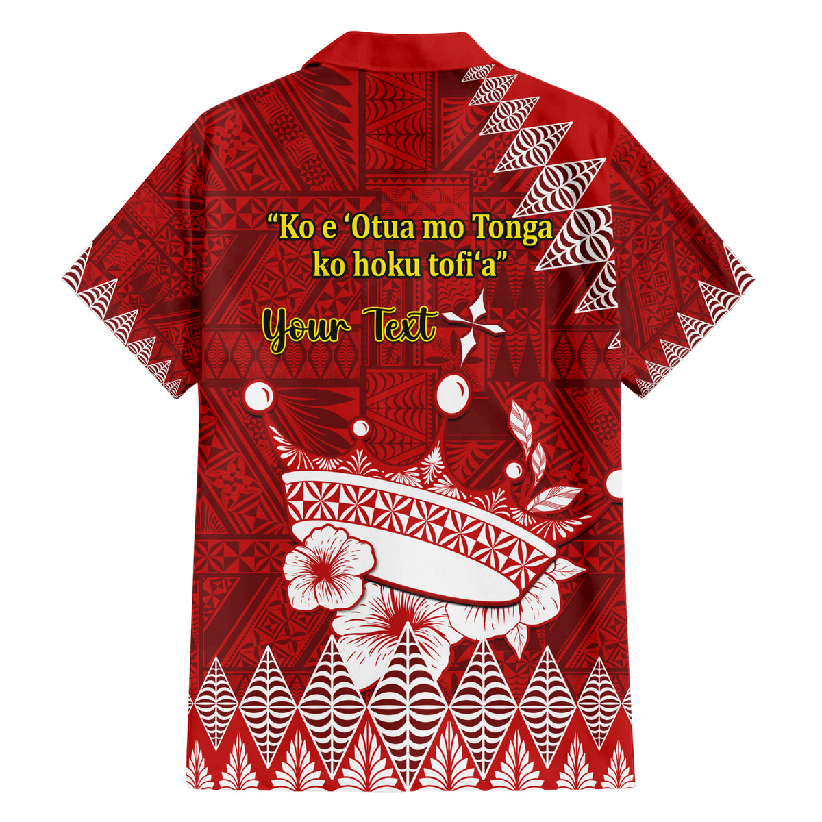 Personalised Tonga King Tupou I Day Family Matching Short Sleeve Bodycon Dress and Hawaiian Shirt Tongan Ngatu Pattern With Crown - Wonder Print Shop