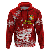 Personalised Tonga King Tupou I Day Hoodie Tongan Ngatu Pattern With Crown - Wonder Print Shop