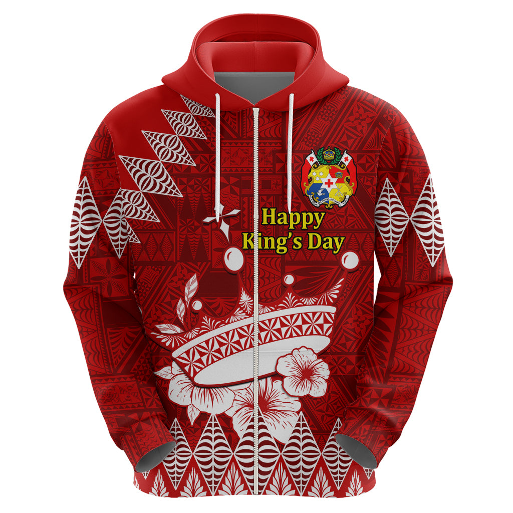 Personalised Tonga King Tupou I Day Hoodie Tongan Ngatu Pattern With Crown - Wonder Print Shop