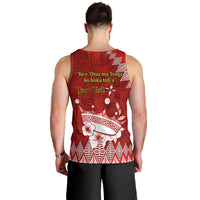 Personalised Tonga King Tupou I Day Men Tank Top Tongan Ngatu Pattern With Crown - Wonder Print Shop