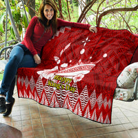 Personalised Tonga King Tupou I Day Quilt Tongan Ngatu Pattern With Crown - Wonder Print Shop