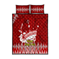 Personalised Tonga King Tupou I Day Quilt Bed Set Tongan Ngatu Pattern With Crown - Wonder Print Shop