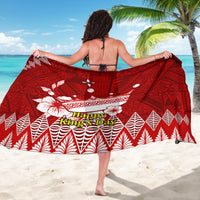 Personalised Tonga King Tupou I Day Sarong Tongan Ngatu Pattern With Crown - Wonder Print Shop