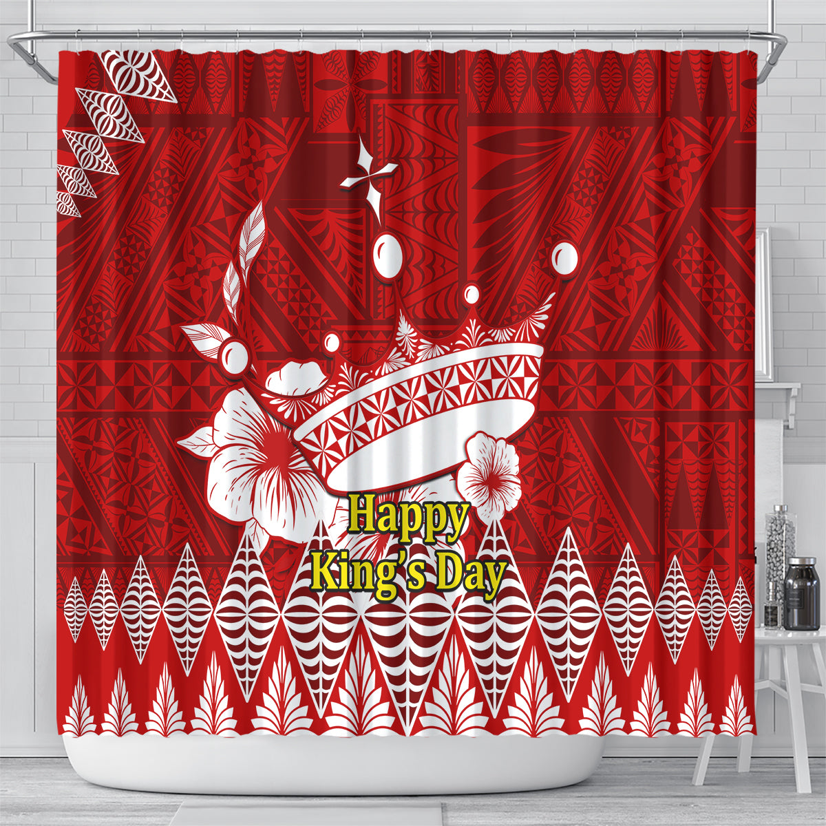 personalised-tonga-king-tupou-i-day-shower-curtain-tongan-ngatu-pattern-with-crown