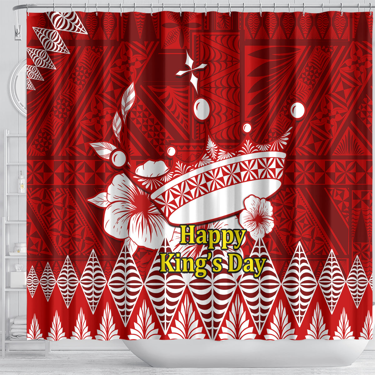 personalised-tonga-king-tupou-i-day-shower-curtain-tongan-ngatu-pattern-with-crown