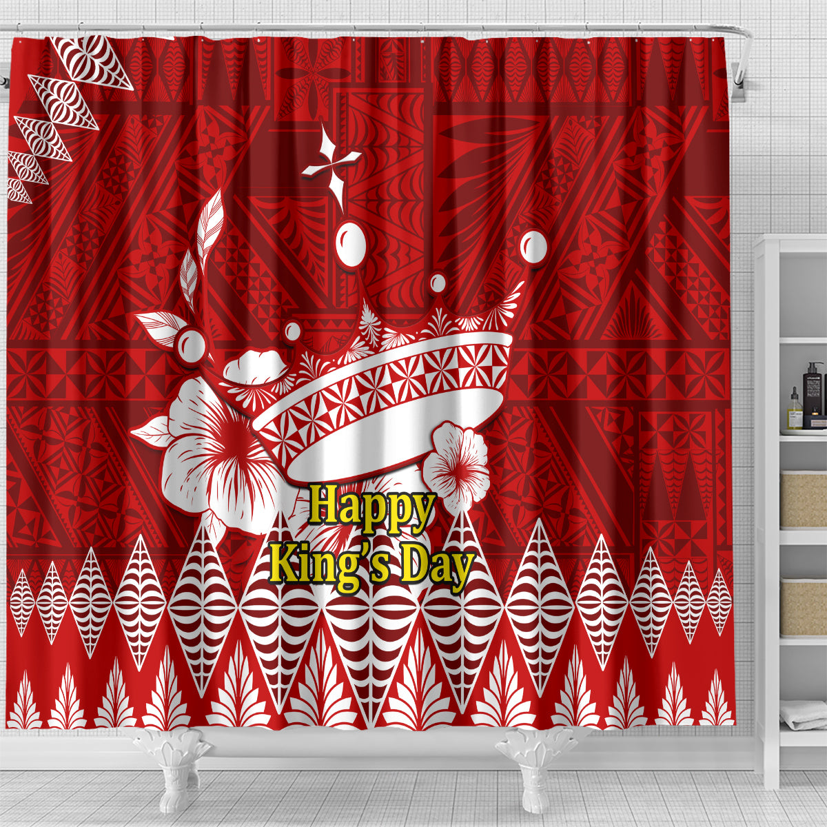 personalised-tonga-king-tupou-i-day-shower-curtain-tongan-ngatu-pattern-with-crown