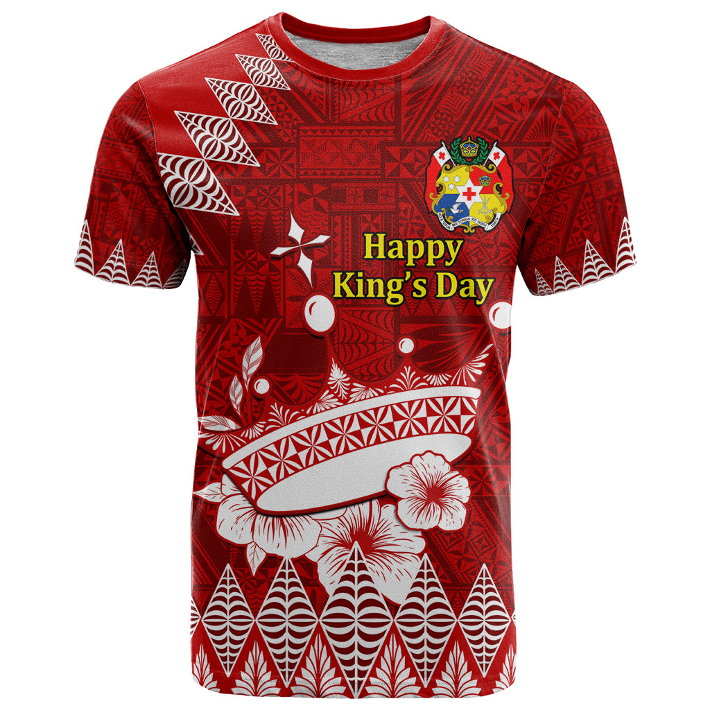 Personalised Tonga King Tupou I Day T Shirt Tongan Ngatu Pattern With Crown - Wonder Print Shop