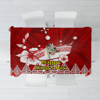 Personalised Tonga King Tupou I Day Tablecloth Tongan Ngatu Pattern With Crown - Wonder Print Shop