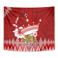 Personalised Tonga King Tupou I Day Tapestry Tongan Ngatu Pattern With Crown - Wonder Print Shop
