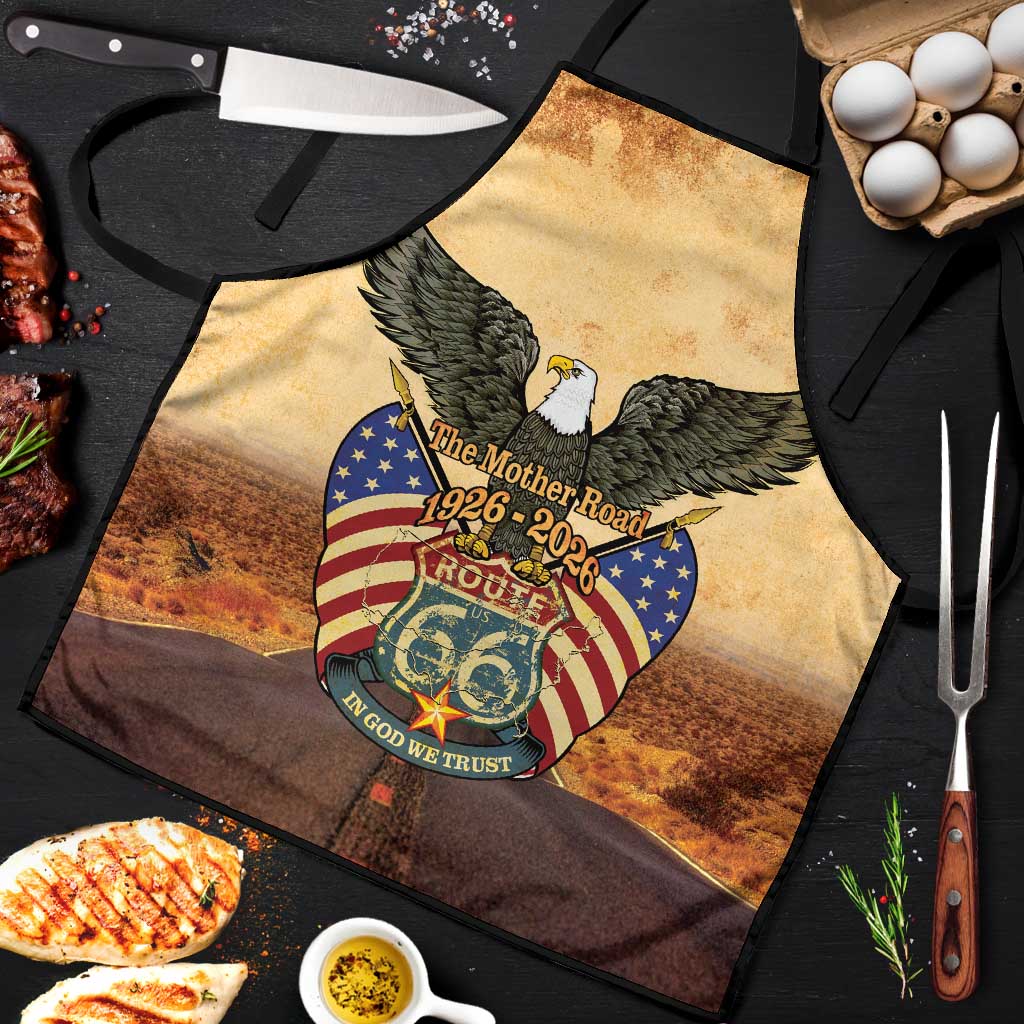 Route 66 Highway United States Apron Mother Road Happy 100th Anniversary Proud - Wonder Print Shop