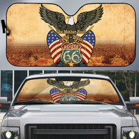 Route 66 Highway United States Auto Sun Shade Mother Road Happy 100th Anniversary Proud - Wonder Print Shop