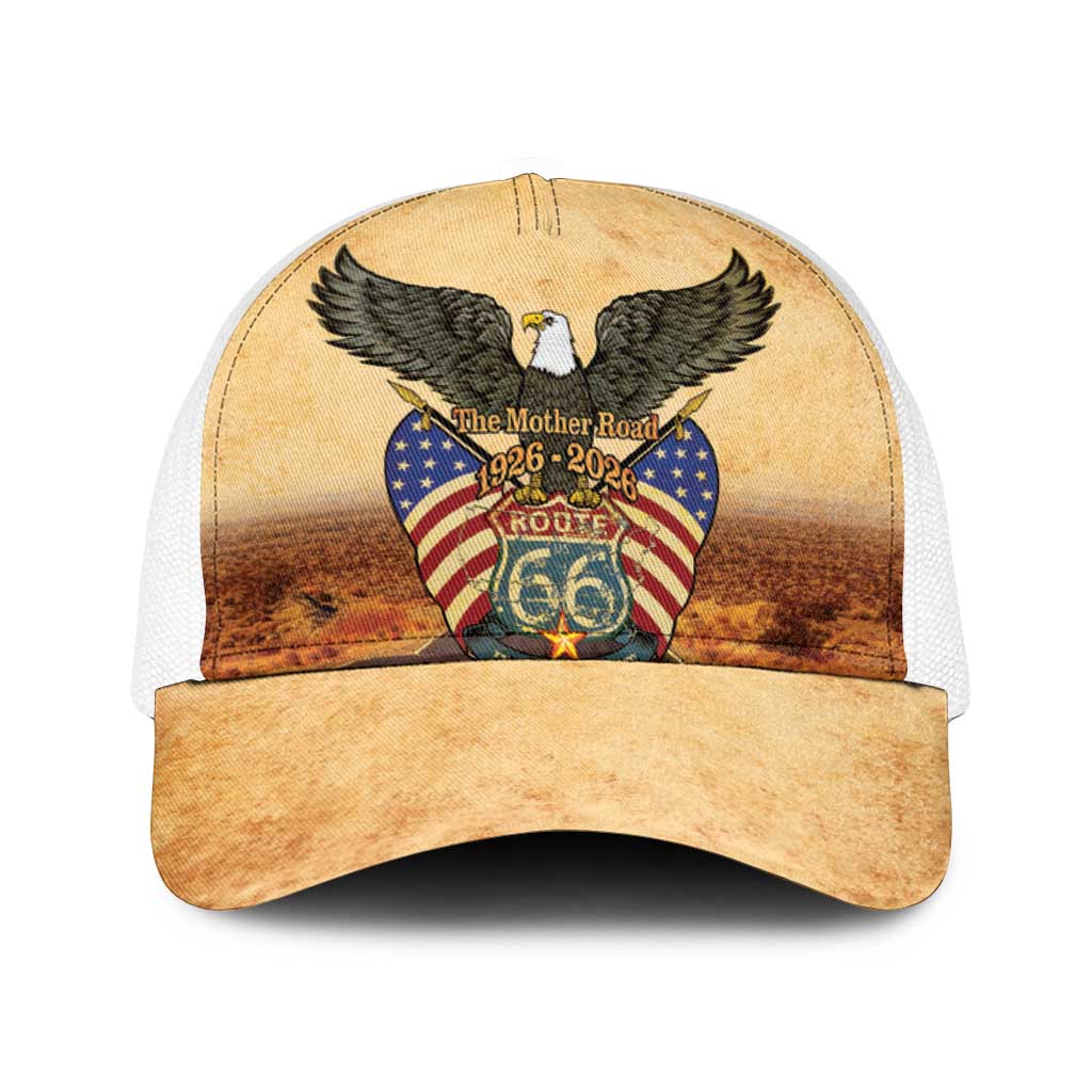 Route 66 Highway United States Baseball Net Cap Mother Road Happy 100th Anniversary Proud - Wonder Print Shop