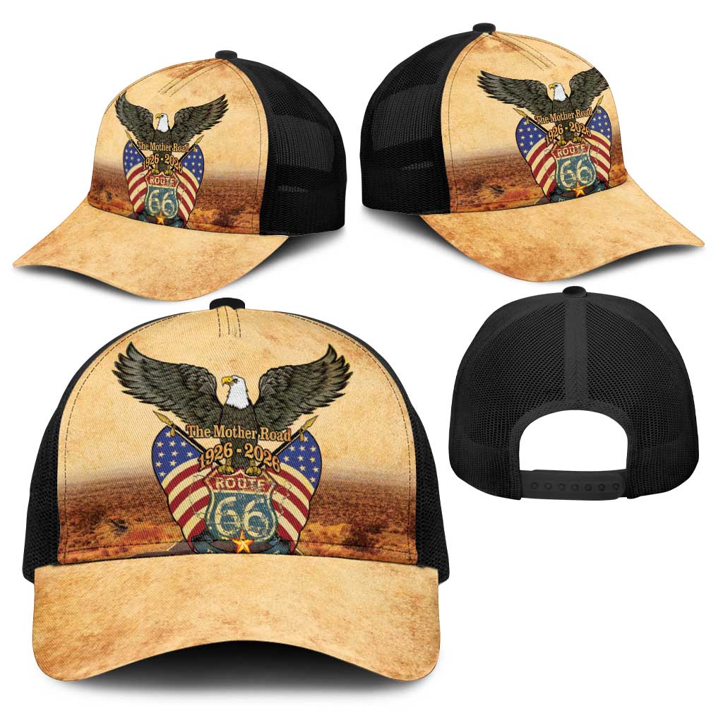 Route 66 Highway United States Baseball Net Cap Mother Road Happy 100th Anniversary Proud - Wonder Print Shop