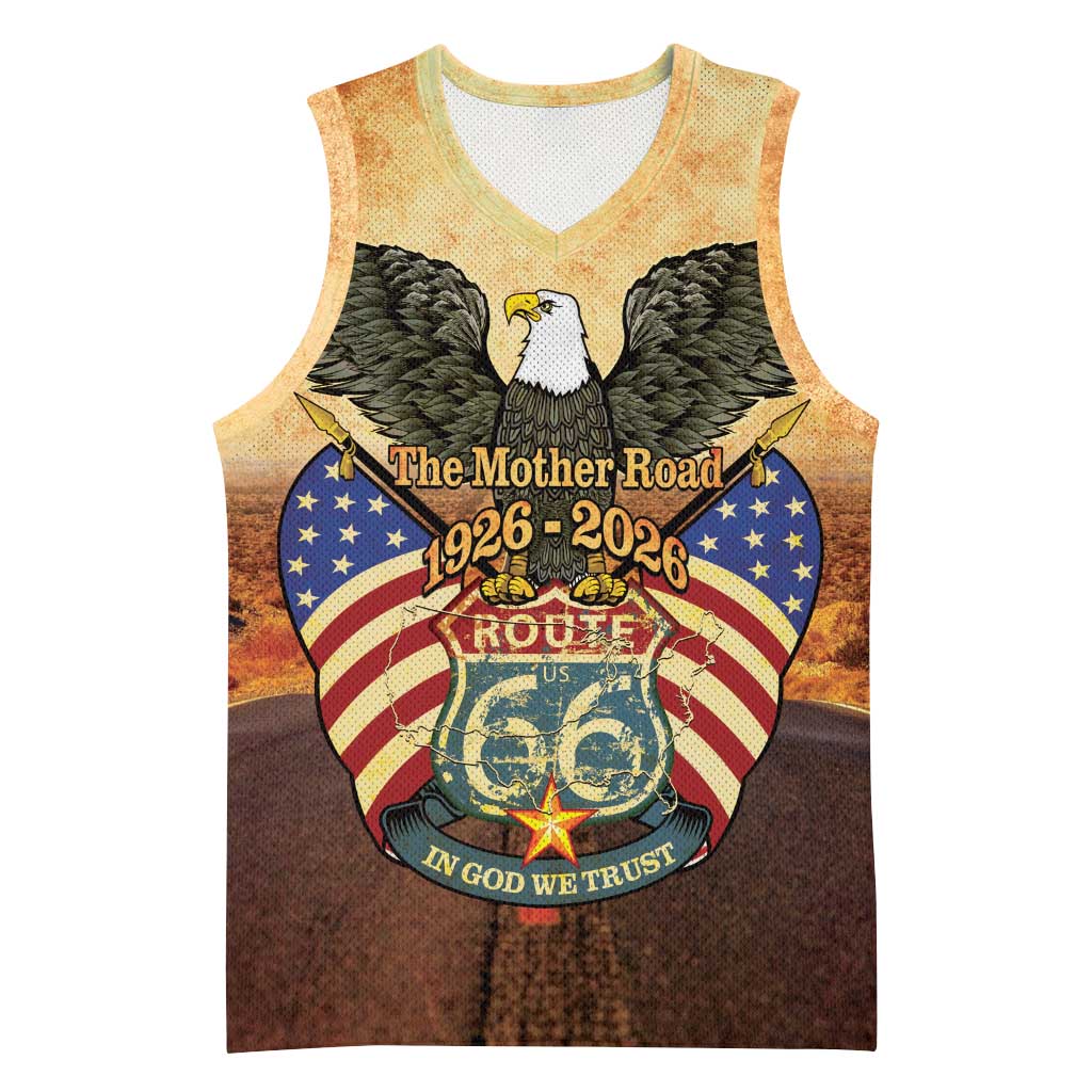 Route 66 Highway United States Basketball Jersey Mother Road Happy 100th Anniversary Proud - Wonder Print Shop